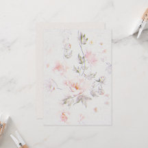 Invitación a la boda de flores sobre el tex de pap