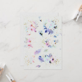 Invitación a la boda de flores sobre el tex de pap