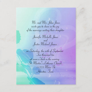 Invitación a la boda de flores y corazón