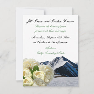 Invitación a la boda de Flores y Montañas Blancas