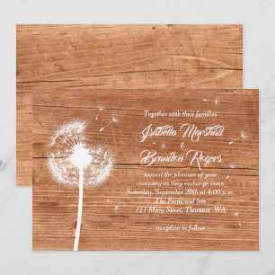Invitación a la boda de flores y robles