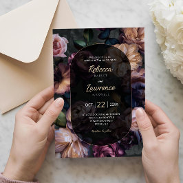 Invitación a la boda de florines rosa Moody