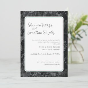 Invitación a la boda de fondo de escritorio floral