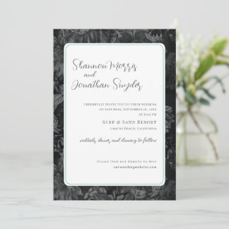 Invitación a la boda de fondo de escritorio floral