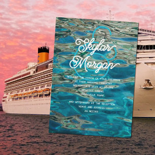 Invitación a la boda de fondo del agua