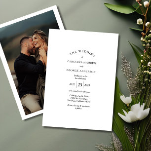 Invitación a la boda de fotos con títulos con arco
