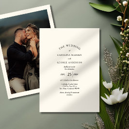 Invitación a la boda de fotos con títulos con arco