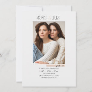 Invitación a la boda de fotos de amor