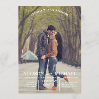 Invitación a la boda de fotos de compromiso
