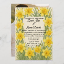 Invitación a la boda de fotos de Daffodil Kiss