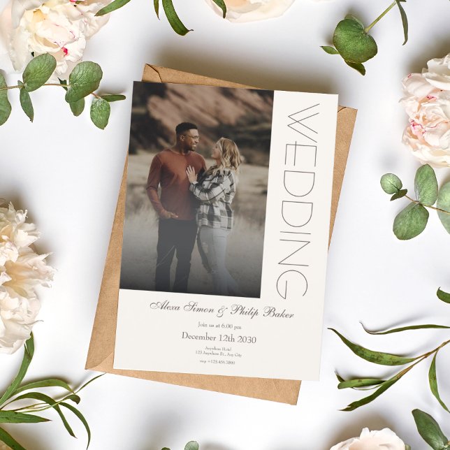 Invitación a la boda de fotos de inicio simple (1)
