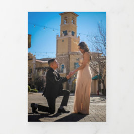 Invitación a la boda de fotos de la tríada rosada 