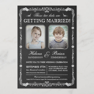 Invitación a la boda de fotos de la vieja escuela