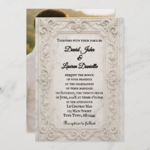 Invitación a la boda de fotos de Marble Mystique