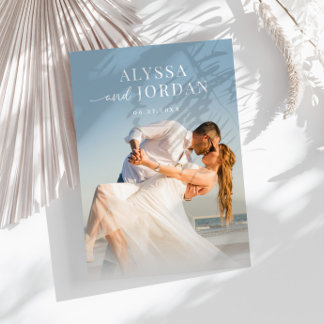 Invitación a la boda de fotos de playa | Minimalis