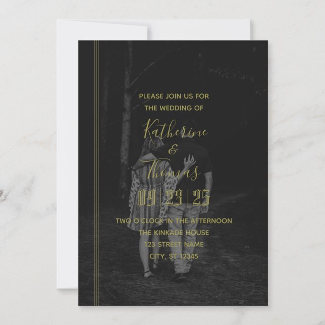 Invitación a la boda de fotos de Regal (Anverso)