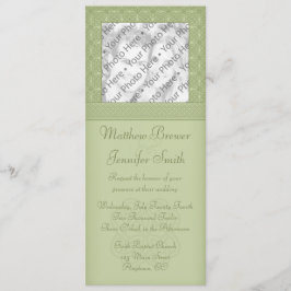 Invitación a la boda de fotos del Knot celta verde