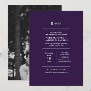 Invitación a la boda de fotos minimalistas