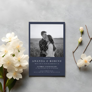 Invitación a la boda de fotos minimalistas