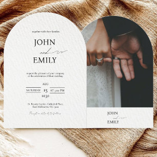 Invitación a la boda de fotos minimalistas Moder