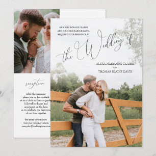 Invitación a la boda de fotos múltiples