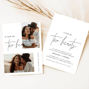 Invitación a la boda de fotos rusticas de Boho
