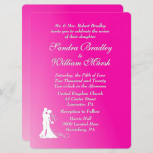 Invitación a la boda de Fuchsia