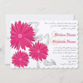 Invitación a la boda de Fuchsia Gerber Daisy