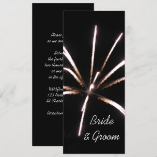 Invitación a la boda de fuegos artificiales