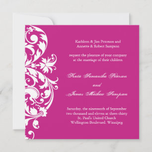 Invitación a la boda de Fuschia