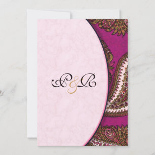 Invitación a la boda de Fuscia Paisley
