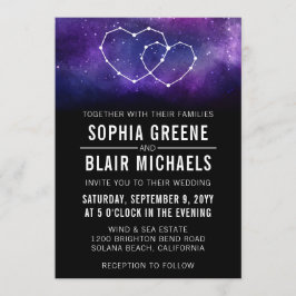 Invitación a la boda de galaxia | Constelación car