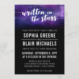 Invitación a la boda de galaxia | Escrito En Las E