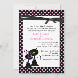 Invitación a la boda de gatos caprichosos