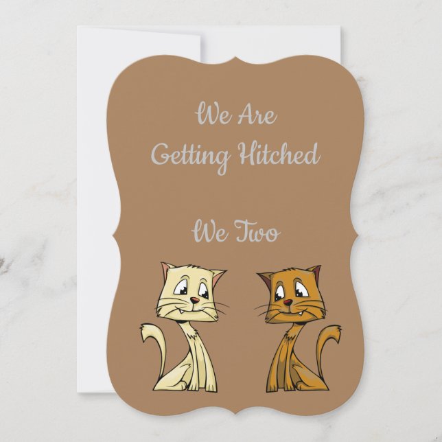 Invitación a la boda de gatos de Guay (Anverso)