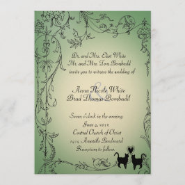 Invitación a la boda de gatos de jardín