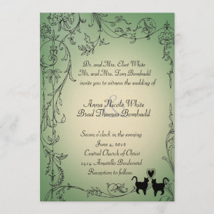 Invitación a la boda de gatos de jardín