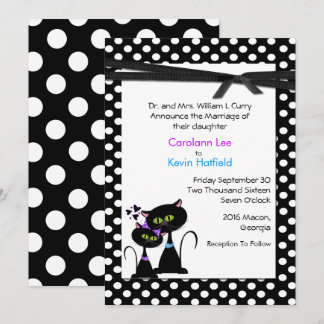 Invitación a la boda de gatos extravagantes