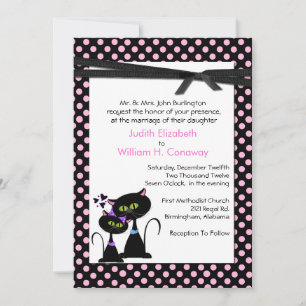 Invitación a la boda de gatos extravagantes