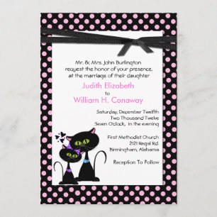 Invitación a la boda de gatos extravagantes