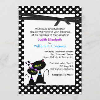Invitación a la boda de gatos extravagantes