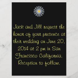 Invitación a la boda de Gerber Daisy