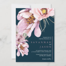 Invitación a la boda de girasol en flor rosa