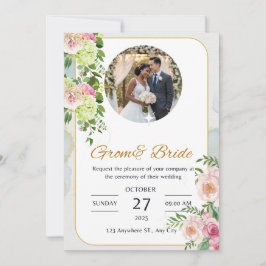 Invitación a la boda de Glam | Personalizado elega