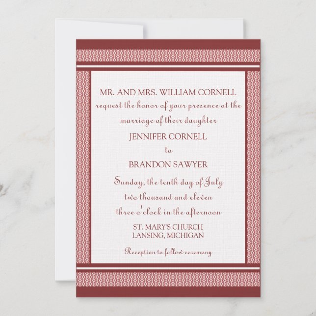 Invitación a la boda de Glam refinada (Anverso)