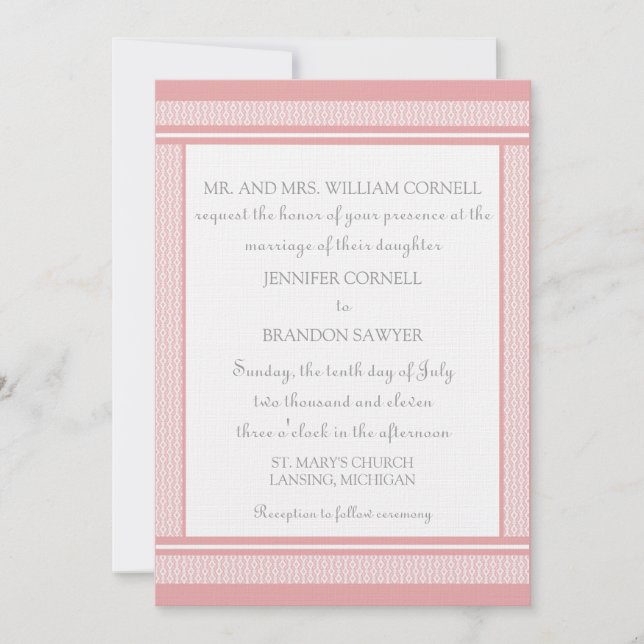 Invitación a la boda de Glam refinada (Anverso)