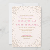 Invitación a la boda de GOLD CONFETTI