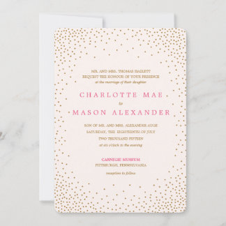 Invitación a la boda de GOLD CONFETTI