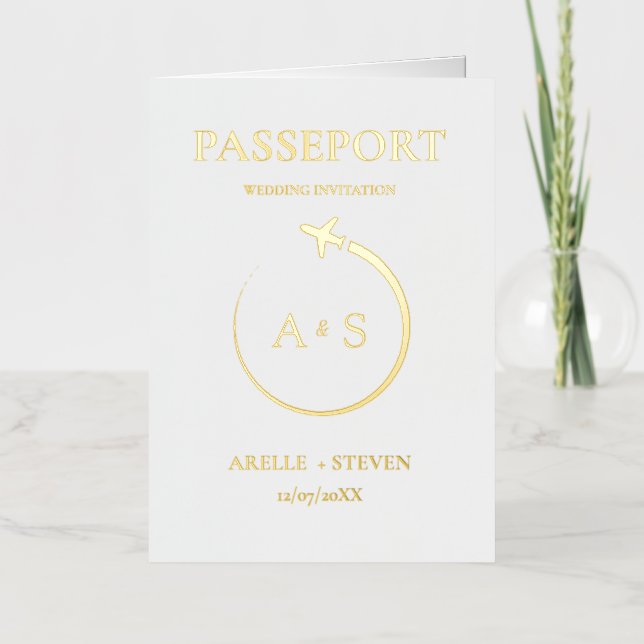 Invitación a la boda de Gold Passport (Anverso)