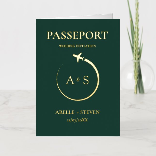 Invitación a la boda de Gold Passport (Anverso)